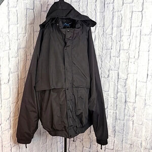TRI MOUNTAIN Black Hooded All Weather Jacket‎ 2XLT